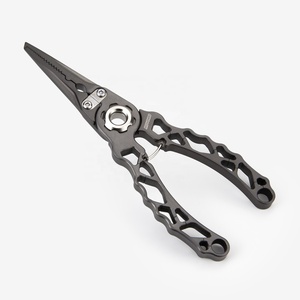 Pince de pêche ROVORO Tackle 19,5 cm 185 g en acier inoxydable CNC pour la pêche aux leurres, eau salée et eau douce, système de verrouillage automatique multifonctionnel - Product Image 1