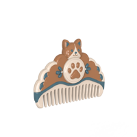 Nouvelle Arrivée Brosse de Toilettage Portable en Céramique Patte de Chat Dessin Animé pour Animaux de Compagnie, Brosse de Massage pour Chats et Chiens, Vente en Gros, Logo Personnalisé