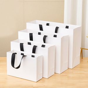 Custom Shoes Clothing Gift <b>Bags</b> Packaging With Logo Small Shipping Gift <b>Bag</b> White <b>Black</b> Kraft Paper <b>Bags</b> With Your Own Logo - Product Image 4