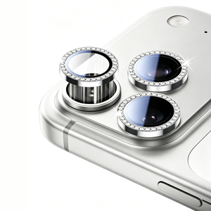 Protection d'objectif d'appareil photo Diamond Eagle Eye, dureté 9H, anti-traces de doigts, verre trempé HD transparent, anneau d'objectif pour la série iPhone - Product Image 1