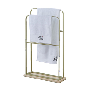 Portasciugamani in acciaio inox placcato oro Hotel-portasciugamani a 2 livelli altezza fissa con binari alti e bassi, <span class=keywords><strong>porta</strong></span> bagno - Product Image 1