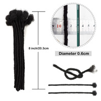 Extensions de Cheveux Naturels Humains pour Tresses, Vente en Gros, 100% Cheveux Humains, Extensions de Dreadlocks Rasta, Extensions de Locs en Cheveux Humains