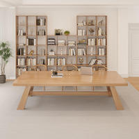 Bureau en bois massif simple et moderne de salon de maison