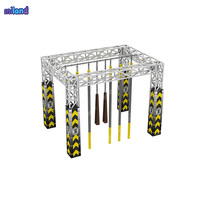 Équipement de course d'obstacles : Poutre d'équilibre sur mesure, installation facile pour parkour, escalade sur corde, filet de transport professionnel