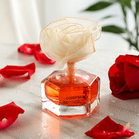 Diffuseur de parfum d'ambiance en verre en forme de rose, 60 ml, sans BPA, pour huiles essentielles, aromathérapie, haute qualité
