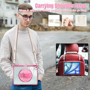 เคสแท็บเล็ตใสสำหรับ <span class=keywords><strong>iPad</strong></span> Air 13 2025 2024 <span class=keywords><strong>iPad</strong></span> Pro 12.9 ''<span class=keywords><strong>2022</strong></span> 2021 2020 2018ช่องใส่ดินสอที่ใส่ซิลิโคนขาตั้ง - Product Image 5