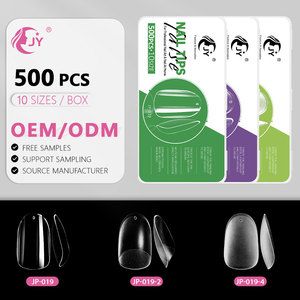 เล็บปลอม JIEYU PMMA/ABS สวยงาม สำหรับทำเล็บแบบฝรั่งเศส แบบสั้น ใส  ครอบคลุมเต็มเล็บ  เหมาะสำหรับผู้เริ่มต้นทำเล็บ - Product Image 1