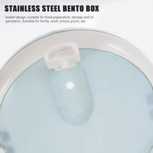 Multi Functional Stainless Steel <b>Lunch</b> <b>Box</b> <b>with</b> PP Lid Bpa Free 3 <b>Compartments</b> Foldable & Microwavable for Students Keep Fresh - Product Image 5