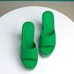 European American Comfortable Summer for Slippers for Women New Thick Heel Design Height Increase Street Outdoor Plus Size - Product Image 2