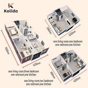 Kolida 40ft mở rộng hai lớp gấp nhà không thấm nước 20 ft thép bánh sandwich Bảng điều khiển xây dựng cho văn phòng xây dựng phòng tắm - Product Image 2