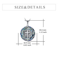 Bijoux fins, pendentif rond personnalisé en argent sterling 925, collier urne pour cendres