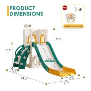 <span class=keywords><strong>7</strong></span> trong 1 trong nhà Toddler trượt playsets nhựa leo núi bóng rổ Hoop và không gian lưu trữ, bé trượt đồ chơi, ouodoor trượt cho trẻ em - Product Image 6