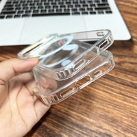 Coque de téléphone portable en stock avec boîte d'emballage pour iPhone 17 16 15 14 13 12 11 Pro, coque transparente avec recharge sans fil et couvercle magnétique