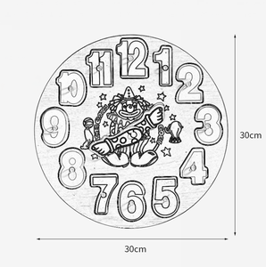 Giáo dục đồ chơi thời gian học tập Montessori đồ chơi núm gỗ Câu Đố gỗ đồng hồ đồ chơi trẻ em giáo dục đồng hồ câu đố - Product Image 6