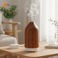 Diffuseur d'huiles essentielles portable électrique à ultrasons en céramique, 7 couleurs, télécommande, pour parfumer les pièces, usage domestique