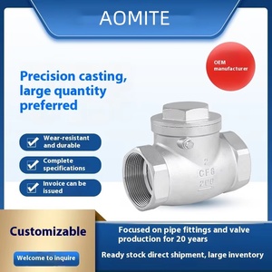 304 thép không gỉ Hướng dẫn sử dụng nước ngang van kiểm tra với 316 chủ đề nội bộ 4-6 điểm Swing kiểm tra van cho dầu và khí đốt - Product Image 5