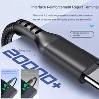 Câble de charge rapide 2-en-1 3A 1m USB vers Type-C avec conducteur en cuivre pur et blindage tressé pour iPhone 18 17 16 Pro Max