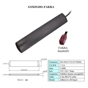 Sma fme fakra tăng cao trong nhà sử dụng chất kết dính gắn kết Omni hướng <span class=keywords><strong>2.4GHz</strong></span> Wifi GSM 3G 4G LTE 5g vá ăng ten xe - Product Image 2