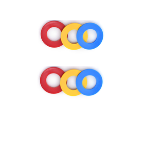Rondelles plates en <span class=keywords><strong>plastique</strong></span> de haute qualité rouge/jaune/bleu, rondelles plates en nylon colorées, fabriquées en Chine - Product Image 1