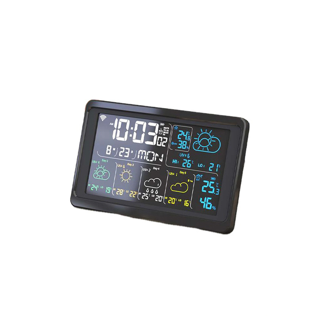 RSH Wifi / Ble  Weather Station Clock with Tuya APP Five-day Weather Station Indoor Outdoor Temperature and Humidity