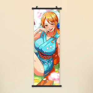 Póster de Pared de Tela con Diseños de <span class=keywords><strong>Anime</strong></span> Japonés de One Piece, 70*25cm, 3500 Diseños, Chicas Sexys como Nami, Venta al Por Mayor - Product Image 2