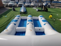 Poisson volant gonflable remorquable directement de l'usine, bateau banane triple tube en PVC pour parc aquatique et remorquage de yacht, personnalisable