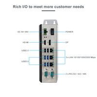 Sans ventilateur Din Rail Mini PC J6412 DDR4 32G RAM Industriel Intégré Din Rail PC 3LAN Dual Lan Intégré Boîte Industrielle Pc