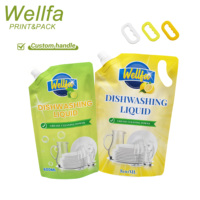 Sachet Doypack personnalisé pour recharge de détergent lessive liquide, emballage de liquide vaisselle avec bec verseur