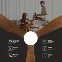 Ventilateur de plafond silencieux à 3 pales en bois massif couleur or champagne, 42/48/52 pouces, avec lumière, idéal pour bureau et restaurant – Meilleure vente en Europe