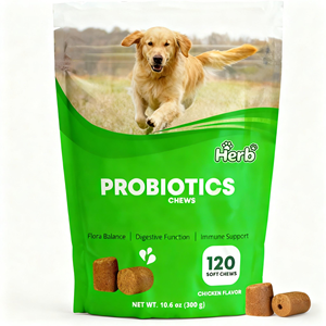 Probiotiques pour chiens OEM ODM Private Label avec prébiotiques favorisant un microbiome intestinal équilibré - Renforce la santé immunitaire - Friandises à mâcher molles - Product Image 1