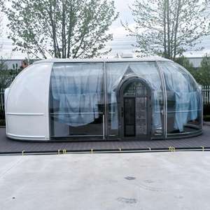 Hot Resort Glamping personnalisé Camping extérieur transparent bulle maison hôtel polycarbonate dôme tente avec salle de bain - Product Image 3