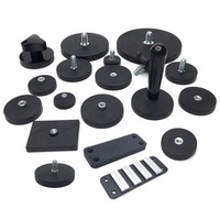 Aimant en pot noir revêtu de caoutchouc, puissant, avec filetage M6, 22mm 34mm 43mm 66mm 88mm, prix usine