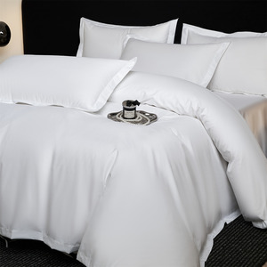 Luxury 5 Star Hotel <strong>Bedding</strong> Set 100% Cotton <strong>400</strong> <strong>Thread</strong> <strong>Count</strong> Solid Color Sale <strong>Bedding</strong> Sets 4 Pieces <strong>Bedding</strong> Set - Product Image 6