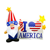 Ballon gonflable LED 1,8 m en polyester, drapeau du Jour de l'Indépendance des États-Unis, décoratif pour fête, publicitaire, logo personnalisé, vente chaude