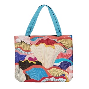 Vintage Floral Printed Canvas Tote <b>Bag</b> Retro Botanical Pattern Large Shoulder Handbag Custom Printed <b>Reusable</b> <b>Shopping</b> <b>Bag</b> - Product Image 5