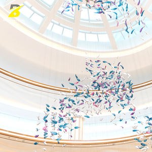 Lustre LED Dynamique en Forme de Banc de Poissons - Luminaire Suspendu Personnalisé et Coloré pour Atrium d'Hôtel et Centre Commercial - Product Image 3