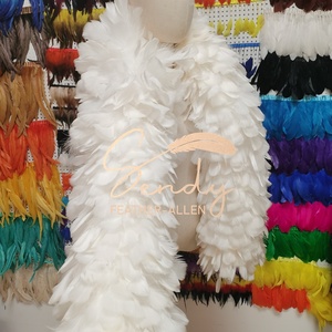 Boa de Plumas de Pavo <span class=keywords><strong>Blancas</strong></span> Grandes y Esponjosas de 2 Metros al por Mayor, Boa de Plumas de Pavo Barata para Espectáculos, Fiestas, Actuaciones en Escenario, Carnaval - Product Image 2