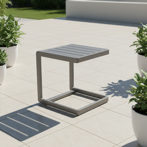 Factory Supply Modern Living Room Bedroom Balcony Family Home Furniture Aluminum Side <b>Table</b> Nightstand square Coffee <b>Table</b> - Product Image 2