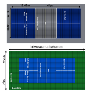 Piastrelle Modulari per Pavimenti Sportivi da Esterno in PP, Piastrelle Incastrabili Ecologiche e Durevoli per Campi da Basket e Pickleball - Product Image 3