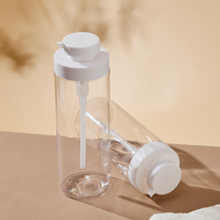 Bouteille de shampooing en plastique PET de haute qualité 500 ml 800 ml 1000 ml, design luxueux, bouteille de lotion en plastique pour le lavage du corps, emballage cosmétique