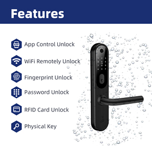Cerradura Inteligente Liliwise Guangzhou con Huella Dactilar, WiFi, Tuya, Ttlock, Impermeable, para Puerta Principal - Product Image 3