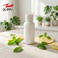 Gran Stock de Botellas Desechables para Loción con Tapa de Rosca de 2oz, Botella de Desinfectante de Manos de 60ml, Botella Blanca con Tapa Abatible para Crema Facial y Cosméticos