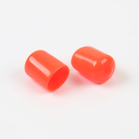 Protection de tuyau en caoutchouc souple pour tige, bouchon anti-poussière en plastique, capuchon d'extrémité anti-poussière en PVC rouge pour boulons et vis