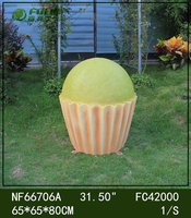 Fibre de verre résine jardin décoration Sculpture sucette bonbons beignet gâteau gelée Statues pour parc d'attractions affichage