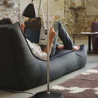 Canapé paresseux extensible de designer moderne en tissu technologique avec housse amovible, fauteuil inclinable de luxe pour salon