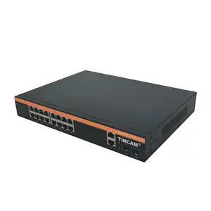 TiNCAM 20 Portas Poe Switch Novas Ideias Transmissão 100 Metros Ac220v / Dc48-52v Fonte Poe Switch Pcba Rede Ethernet Switch