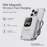 Batterie externe magnétique portable 10000 mAh ultra-fine 8,5 mm Qi2 15W à charge sans fil, charge rapide 20W PD, directement de l'usine et personnalisation du LOGO