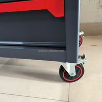 Chariot à outils Aydel Auto Service noir et rouge à 7 tiroirs, équipé de 352 outils en stock, commande minimum 1 pièce