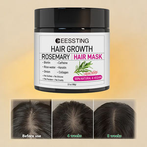 มาส์กบำรุงผมสูตรเข้มข้น ออร์แกนิค ช่วยเติมความชุ่มชื้น ซ่อมแซมเส้นผม ด้วยไบโอติน โรสแมรี่ และเคราติน สำหรับขายส่ง - Product Image 1