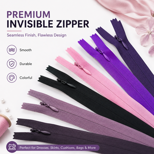 Custom Nylon Closed End Invisible <strong>Zipper</strong> for Garments Dress Shoes Bags with Multiple Colors for Lace Skirt and Pillow - Product Image 3
